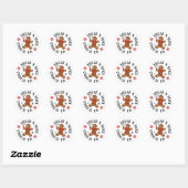 Sticker Rond Compagnie de biscuits de sucre et d'épices (Feuille)