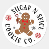 Sticker Rond Compagnie de biscuits de sucre et d'épices (Devant)