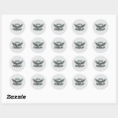 Sticker Rond Compagnie Retro Eagle Design Américain (Feuille)