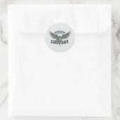 Sticker Rond Compagnie Retro Eagle Design Américain (Sac)