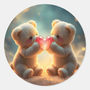 Sticker Rond Compagnons Confortables – Amis Animaux Adorables