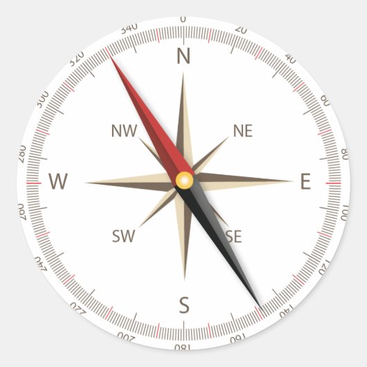 Sticker Rond Compas classique (Devant)