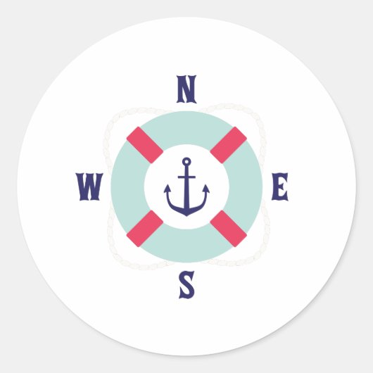 Sticker Rond Compas Lifesaver (Devant)