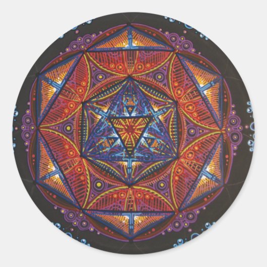 Sticker Rond Compas Mandala (Devant)