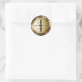 Sticker Rond Compas Nord Sud-Est Ouest (Sac)
