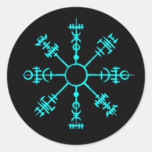 Sticker Rond Compas viking