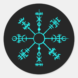 Sticker Rond Compas viking