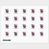 Sticker Rond Compassion Fruit Funky Passion Fruit Pun (Feuille)
