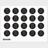 Sticker Rond Compétences d'adaptation Alphabet Sensibilisation (Feuille)
