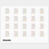 Sticker Rond Compétences d'adaptation Alphabet Sensibilisation (Feuille)