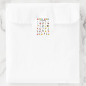 Sticker Rond Compétences d'adaptation Alphabet Sensibilisation (Sac)