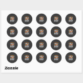 Sticker Rond Compétences de jeu Halloween sont un contrôleur fa (Feuille)