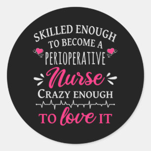 Sticker Rond Compétent pour devenir infirmière
