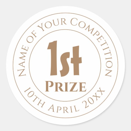 Sticker Rond Competition 1st Prize Trophy Award (Devant)