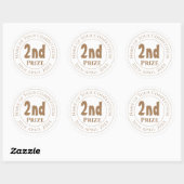 Sticker Rond Competition 2nd Prize Trophy Award (Feuille)