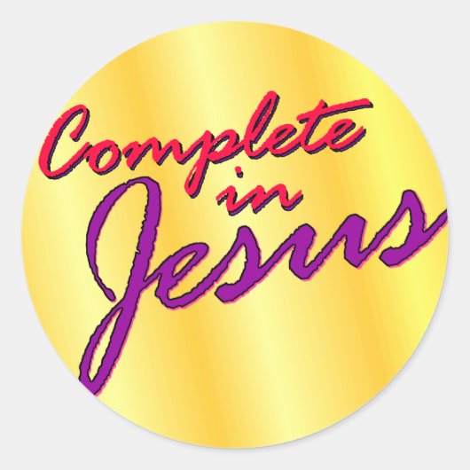 Sticker Rond Complète en Jésus (Devant)