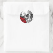 STICKER ROND COMPLEXE AVEC IMPRESSION VINTAGE ROSE (Sac)