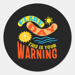 Sticker Rond Complexe de jour de flammes Sensibilisation au syn