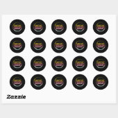 Sticker Rond Complexe de jour de flammes Sensibilisation au syn (Feuille)