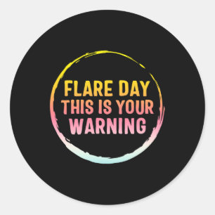 Sticker Rond Complexe de jour de flammes Sensibilisation au syn