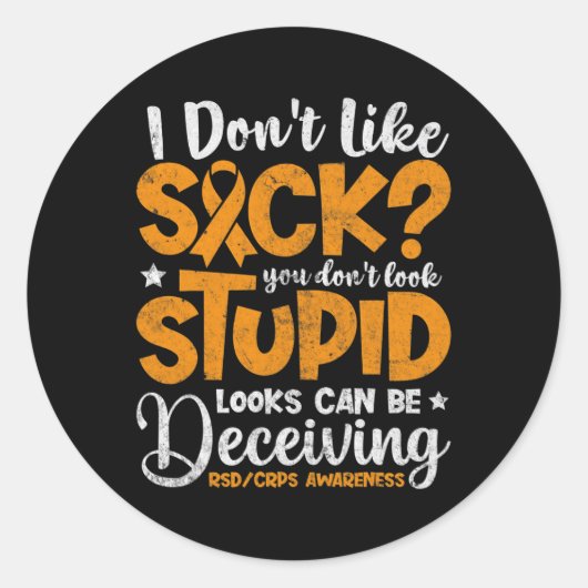 Sticker Rond Complexe de sensibilisation RSDCRPS Syndrome régio (Devant)