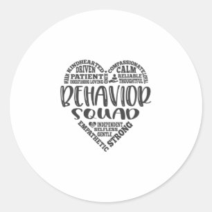 Sticker Rond Comportement, analyste comportemental, bcba