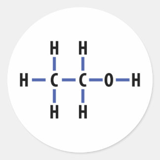 Sticker Rond composé d'alcool