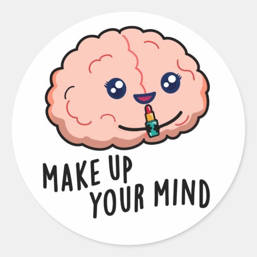 Sticker Rond Composez Votre Mince Fantaisie De Cerveau (Devant)