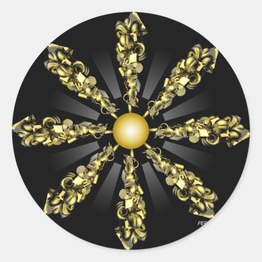 Sticker Rond Composite d'or (Devant)