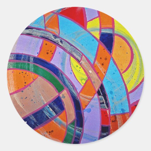 Sticker Rond Composition #15 par Michael Moffa (Devant)