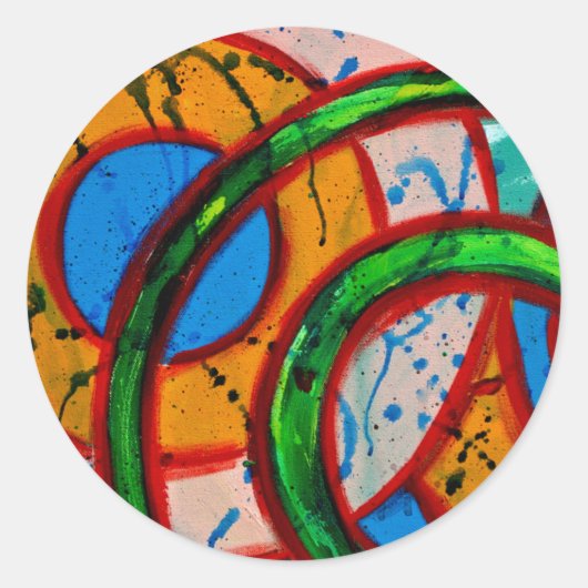 Sticker Rond Composition #20 par Michael Moffa (Devant)