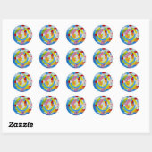 Sticker Rond Composition #2 de Michael Moffa (Feuille)
