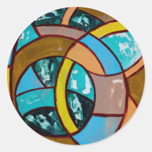Sticker Rond Composition #8 par Michael Moffa