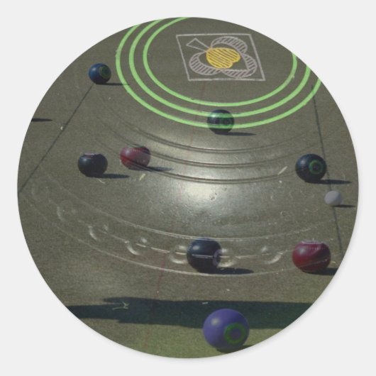 Sticker Rond Composition des tôles de pelouse en couches, (Devant)