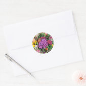 Sticker Rond Composition florale (Enveloppe)