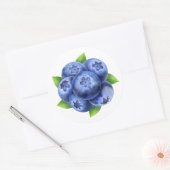 Sticker Rond Composition ronde des bleuets (Enveloppe)