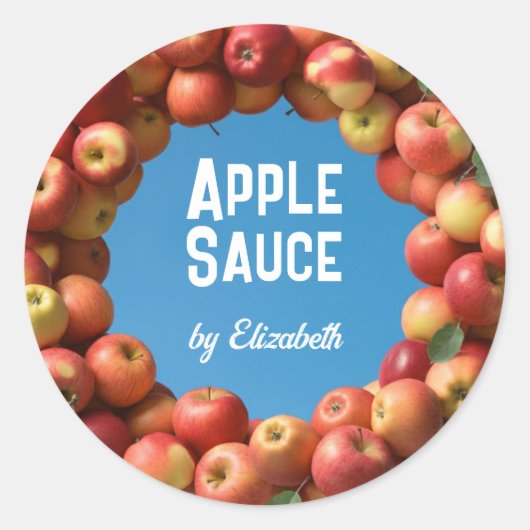 Sticker Rond Compote de pomme (Devant)