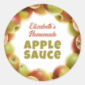 Sticker Rond Compote de pommes (Devant)