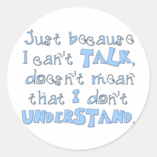 Sticker Rond Comprendre (Devant)