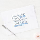 Sticker Rond Comprendre (Enveloppe)