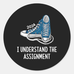 Sticker Rond Comprendre L'Ignorance Baskets Et Perles Kamala