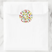 Sticker Rond Comprimés qui tombent (Sac)