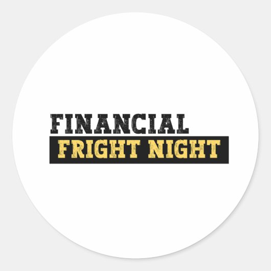 Sticker Rond Comptable amusant Halloween -Fright Night (Devant)