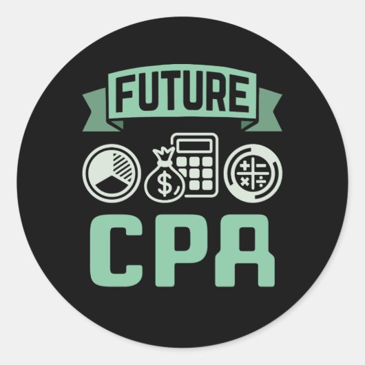 Sticker Rond Comptable CPA (Devant)