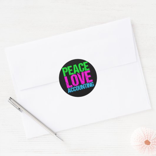Sticker Rond Comptable Cute (Enveloppe)