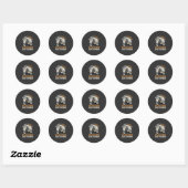 Sticker Rond Comptable d'Halloween après la tombée de la nuit (Feuille)