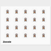 Sticker Rond Comptable d'Halloween Drôle Saison fiscale effraya (Feuille)