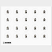 Sticker Rond Comptable d'Halloween Sorcière Reaper Design Vinta (Feuille)