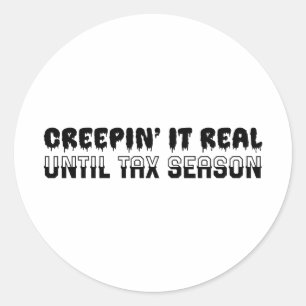 Sticker Rond Comptable drôle Halloween - Creepin'It Real