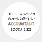 Sticker Rond Comptable Funny Awesome Comptable CPA Don (Devant)